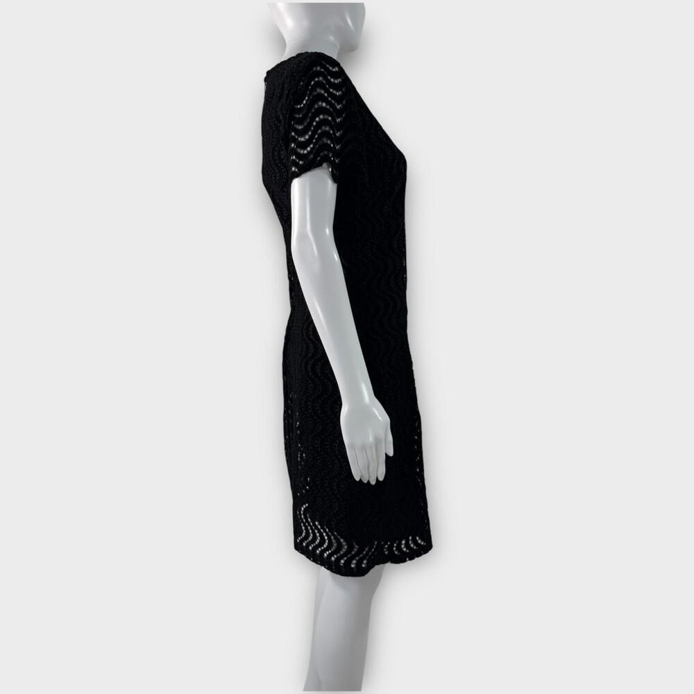 Tommy Hilfiger Women’s Lace Sheath Short Sleeve Mini Dress Black Size 4 Small - Picture 7 of 15